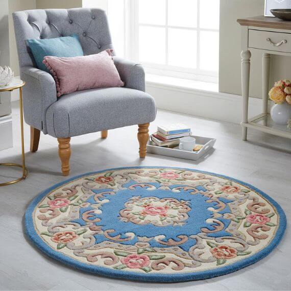 Tapis d'orient shaggy en laine Aubusson